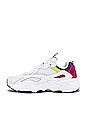 view 5 of 6 Ray Tracer Sneaker in White, Magenta & Electric Purple