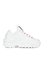 view 1 of 6 Disruptor II Pierced Sneaker in White & Rose Gold
