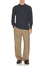 view 4 of 4 Waffle Knit Henley in Blue Mussel