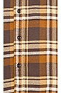 view 5 of 5 Vintage Flannel Work Shirt in Tan & Gold & Cream Plaid