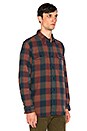 view 2 of 5 Vintage Flannel Work Shirt in Rust & Blue & Charcoal Plaid