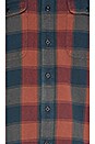 view 5 of 5 Vintage Flannel Work Shirt in Rust & Blue & Charcoal Plaid