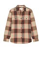 view 1 of 4 Vintage Flannel Work Shirt in Tan & Orange