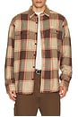 view 3 of 4 Vintage Flannel Work Shirt in Tan & Orange