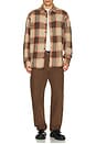 view 4 of 4 Vintage Flannel Work Shirt in Tan & Orange