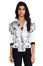 view 2 of 6 The Eclipse Bomber in Rose Print Monochrome & Ivory