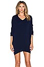 view 1 of 4 V Neck Sweater Dress in Navy