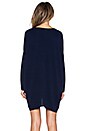 view 3 of 4 V Neck Sweater Dress in Navy