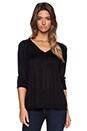 view 1 of 3 Slouchy V Neck Sweater in Black