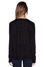 view 3 of 3 Slouchy V Neck Sweater in Black