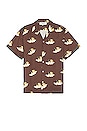 view 1 of 3 Scatter Angel Bowling Shirt in Brown