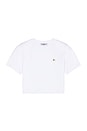 view 1 of 4 Angel Patch Padded Cropped T-Shirt in White