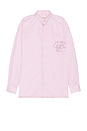 view 1 of 4 Angel Embroidered Striped Shirt in Pink Stripes