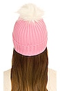 view 2 of 3 Icon Angels Faux Fur Bobble Hat in Pink
