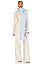 view 5 of 5 Scribble Logo Scarf in Blue