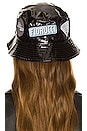 view 3 of 4 Vinyl Patch Bucket Hat in Black