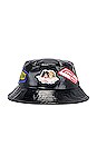 view 4 of 4 Vinyl Patch Bucket Hat in Black