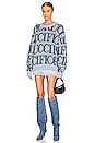view 4 of 4 Monogram Intarsia Knit Sweater in Blue