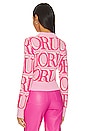 view 3 of 4 Monogram Cropped Sweater in Pink