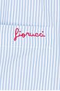 view 6 of 6 Embroidered Drawstring Shirt in Light Blue Stripes