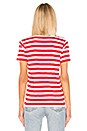 view 3 of 4 Iconic Stripes Tee with Angels in Red & White