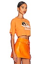 view 2 of 4 Vintage Angels Cropped T-Shirt in Orange