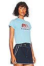 view 2 of 4 Milano Angel Crop Tee in Blue
