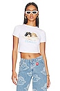 view 1 of 4 Cropped Angel Tee in White