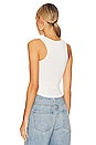 view 3 of 5 Vintage Wash Angel Tank in White