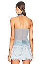 view 3 of 4 Monogram Halter Neck Top in Blue