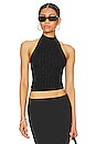 view 1 of 5 Monogram Halter Top in Black