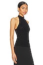 view 2 of 5 Monogram Halter Top in Black
