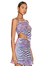 view 2 of 4 Wave Print Bandana Top in Blue