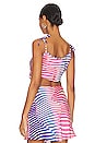 view 3 of 4 Wave Print Bandana Top in Blue
