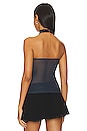 view 3 of 5 Monogram Halter Top in Blue