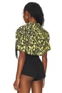 view 3 of 4 Banimalier Fringe Shirt in Yellow & Black