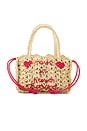 view 1 of 4 Made in Heaven Strawberry Raffia Mini Bag in Natural