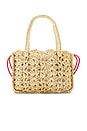 view 2 of 4 Made in Heaven Strawberry Raffia Mini Bag in Natural