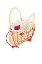 view 4 of 4 Made in Heaven Strawberry Raffia Mini Bag in Natural
