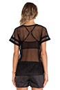 view 3 of 5 T-SHIRT MAILLE FILET in Black