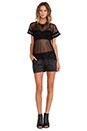 view 4 of 5 T-SHIRT MAILLE FILET in Black