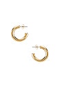 view 1 of 2 Harper Chunky Hoop Earrings in Gold