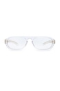 view 1 of 3 Penn Sunglasses in Clear Crystal & Clear Lens Blue Light