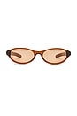 view 1 of 3 Olympia Sunglasses in Crystal Brown & Brown Lens