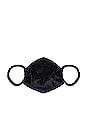 view 2 of 3 Silk Face Mask in Solid Black