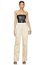view 1 of 3 Strapless Tailored Jumpsuit in Black & Bubbly