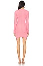 view 3 of 3 Rib Long Sleeve Garter Dress in Pink Cadillac