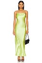 view 2 of 4 Open Back Maxi Slip Dress in Lime