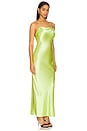 view 3 of 4 Open Back Maxi Slip Dress in Lime