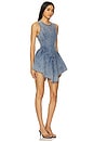 view 2 of 3 Fit And Flare Mini Dress in Acid Blue Denim